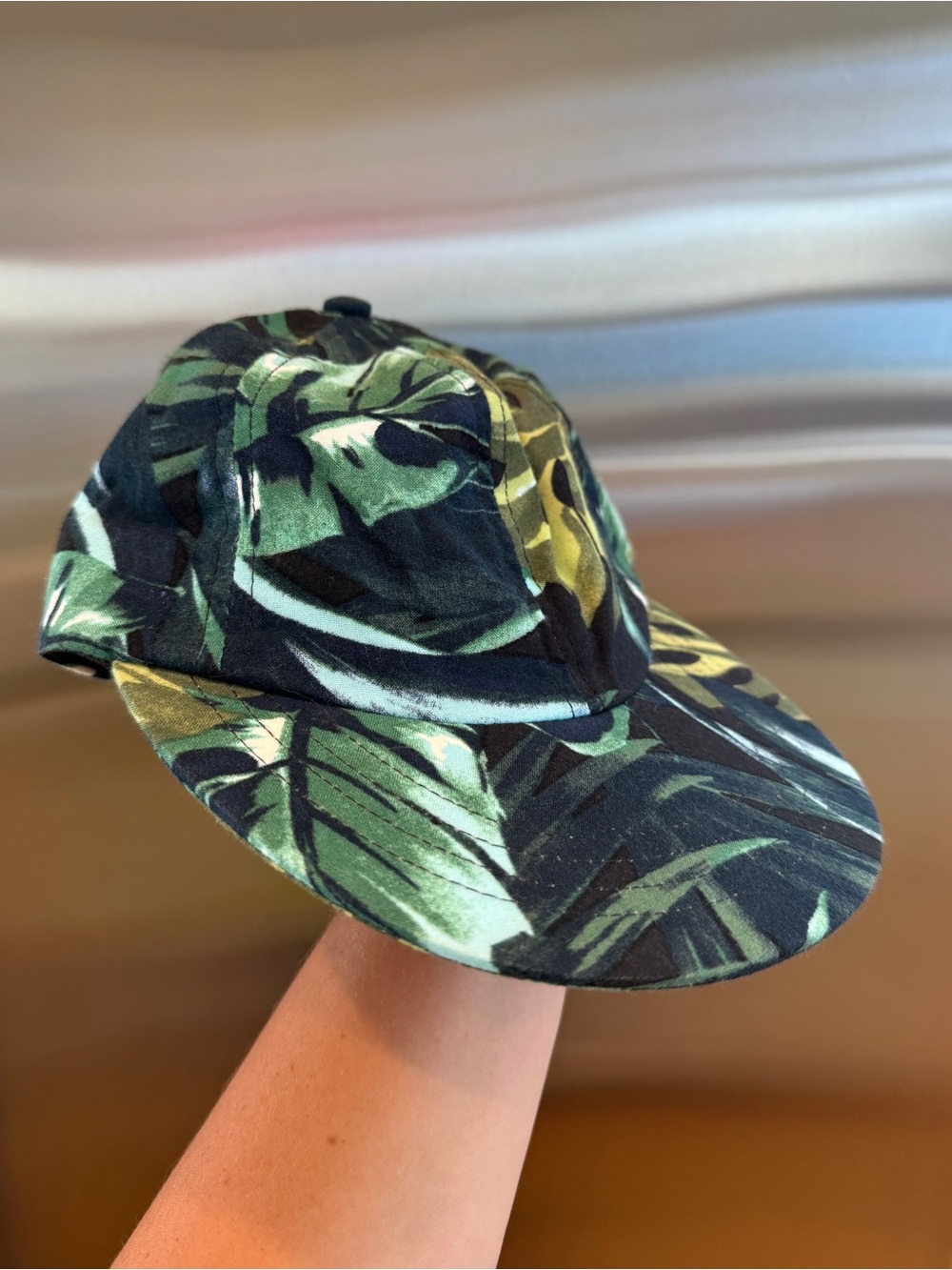 American Apparel Jungle Forest Hat , Green Leaves , Excellent Preowned Condition